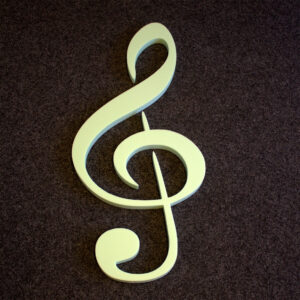 Notenschlüssel aus Styrodur