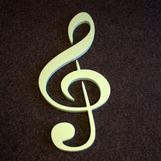 Notenschlüssel aus Styrodur